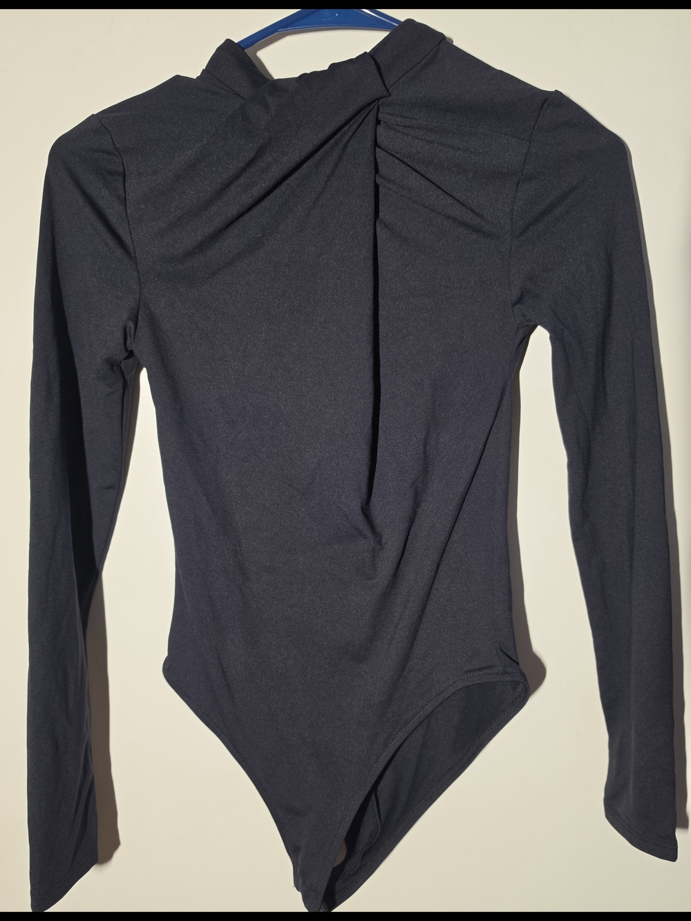 Zara Black Twist-Neck Long Sleeve Bodysuit